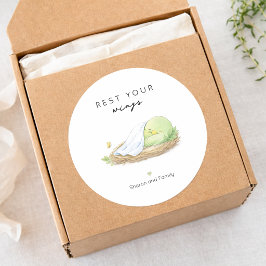 Rest Your Wings Personalized Cancer Support   Runder Aufkleber