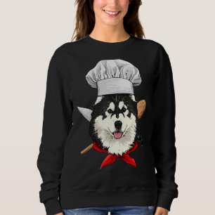 Restaurant Alaskan Malamute Koch Küche Kochen Sweatshirt