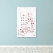 Restaurant am Boulevard | Saint-Germain, Paris Leinwanddruck (Insitu (Holzboden))