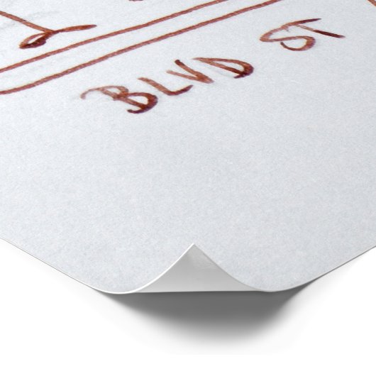 Restaurant am Boulevard | Saint-Germain, Paris Poster (Ecke)