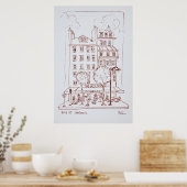 Restaurant am Boulevard | Saint-Germain, Paris Poster (Küche)