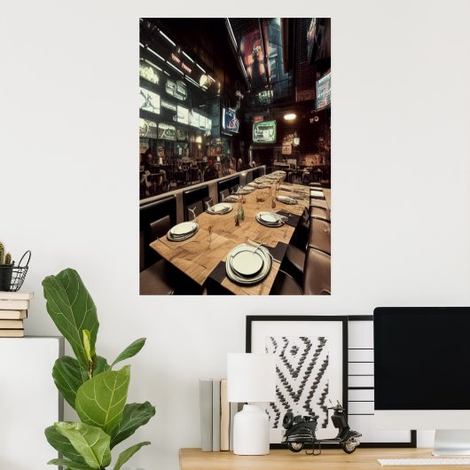 Restaurant Aurea Lux | AI Art Poster (Heimbüro)