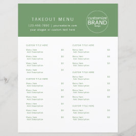 Restaurant-Ausgangs-Catering-Logo Olive Green Menu