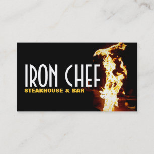 Restaurant Bar Iron Chef Kochkurse Visitenkarte