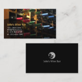 Restaurant Bar Weinflasche Visitenkarte (Vorne/Hinten)