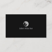 Restaurant Bar Weinflasche Visitenkarte (Rückseite)