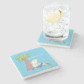 RESTAURANT BEACH FACE Belly Button Hippo Boynton Steinuntersetzer (Seitenansicht)