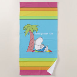 RESTAURANT BEACH FACE Belly Button Hippo Boynton Strandtuch