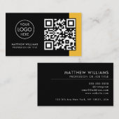 Restaurant-Beruflich-QR-Logos Modern Visitenkarte (Vorne/Hinten)