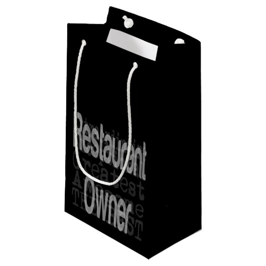 Restaurant Besitzer Extraordinator Kleine Geschenk Kleine Geschenktüte (Vorderseite Schrägansicht)