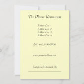 Restaurant/Bistro/Diner ~ Geschenkgutscheine (Rückseite)