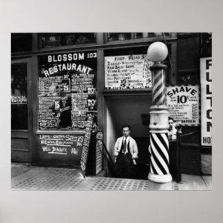 Restaurant Blossom, 103 Bowery, 1935 Poster