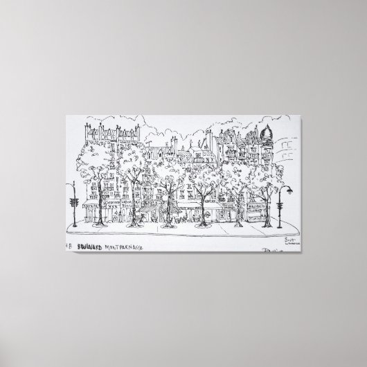 Restaurant Boulevard Montparnasse | Paris, Frankre Leinwanddruck (Vorderseite)