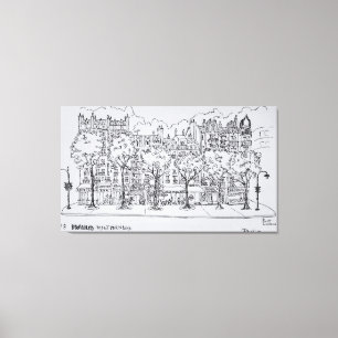 Restaurant Boulevard Montparnasse  Paris, Frankrei Leinwanddruck