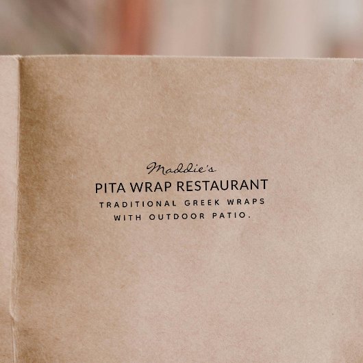 Restaurant Briefmarke Permastempel