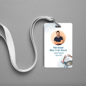 Restaurant Business Blue Crab QR Code Foto Ausweis