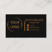 Restaurant Business Card Catering und Koch Visitenkarte (Rückseite)