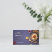 Restaurant Business Card , Food Service Marketing Visitenkarte (Stehend Vorderseite)