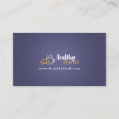 Restaurant Business Card , Food Service Marketing Visitenkarte (Rückseite)