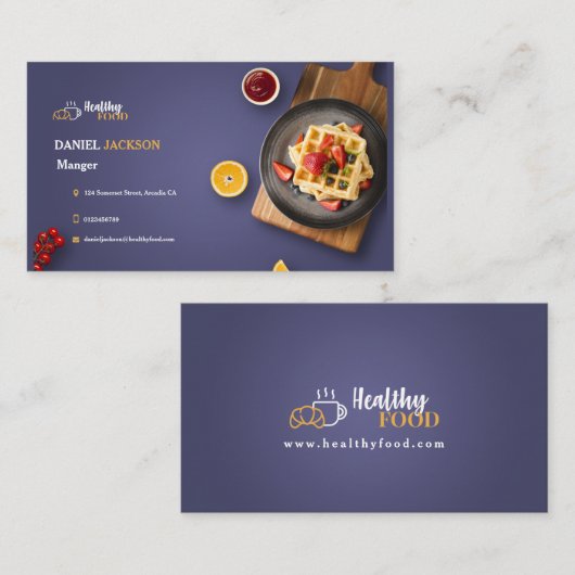 Restaurant Business Card , Food Service Marketing Visitenkarte (Vorne/Hinten)