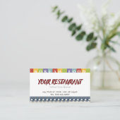 Restaurant Business Card Korean Restaurant Visitenkarte (Stehend Vorderseite)