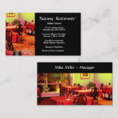 Restaurant Business Card Visitenkarte (Vorne/Hinten)