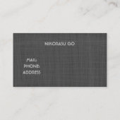 Restaurant Business Card Visitenkarte (Rückseite)