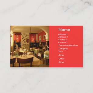 Restaurant Business Card Visitenkarte