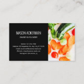 Restaurant Business Cards / Black BG Visitenkarte (Rückseite)