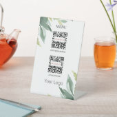 Restaurant Business QR Menü Ihr Logo hier Sockelschild (In SItu)