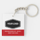 Restaurant, Café, Büro oder Shop-Restaurant Schlüsselanhänger (Rückseite)