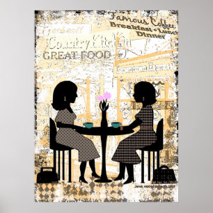 Restaurant Café Freundschaft Poster