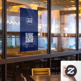 Restaurant Café hinzufügen Logo und QR-Code benutz Fensteraufkleber