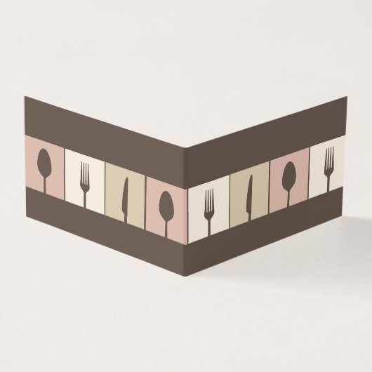 Restaurant Café Menü Business Gedeckte Karten (Vorderseite)