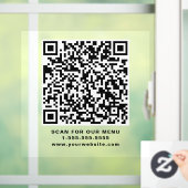 Restaurant Café QR Code Fensteraufkleber (Zuhause)