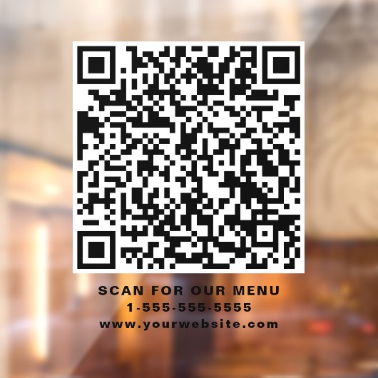 Restaurant Café QR Code Fensteraufkleber (Blatt 2)