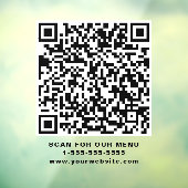 Restaurant Café QR Code Fensteraufkleber (Blatt 3)