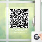 Restaurant Café QR Code White Fensteraufkleber (Zuhause)