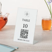 Restaurant Café-Tischnummer QR-Code-Scan zum Beste Sockelschild (In SItu)