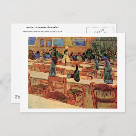 Restaurant Carrel in Arles, Van Gogh Postkarte (Vorne/Hinten)