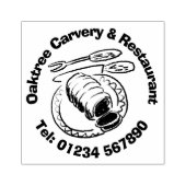 Restaurant & Carvery Business. Gummistempel (Prägung)