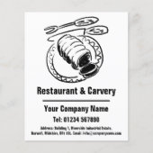 Restaurant & Carvery Cartoon Design Flyer (Vorne)