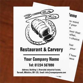 Restaurant & Carvery Cartoon Design Flyer