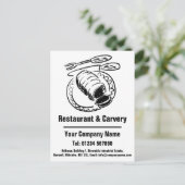 Restaurant & Carvery Design für Ihre individuellen Postkarte (Stehend Vorderseite)