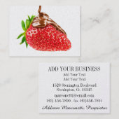 Restaurant / Caterer / Erdbeerkarte Visitenkarte (Vorne/Hinten)