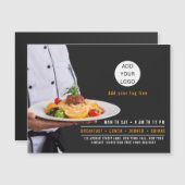 Restaurant Catering Business Magnetkarte (Vorne/Hinten)