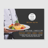 Restaurant Catering Business Magnetkarte (Vorderseite)