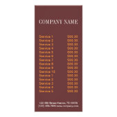 Restaurant-Cateringservice-Meeresfrüchte Werbekarte (Hinten)