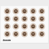 Restaurant "Coffee Shop Flavour Light Type" Runder Aufkleber (Blatt)