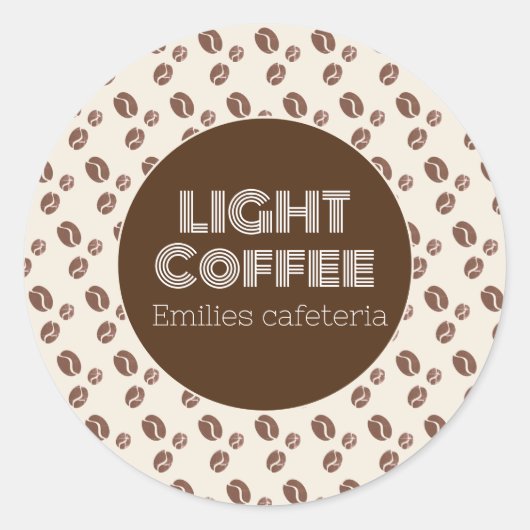 Restaurant "Coffee Shop Flavour Light Type" Runder Aufkleber (Vorderseite)